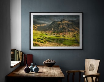 Lake District Fine Art Photograph • The Langdale Pikes & Mickleden • Unframed Print