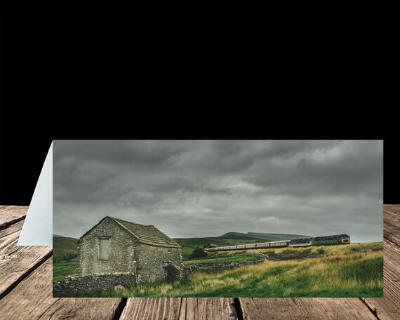The Statesman descends Birkett Common, Settle-Carlisle Railway - Greeting Card