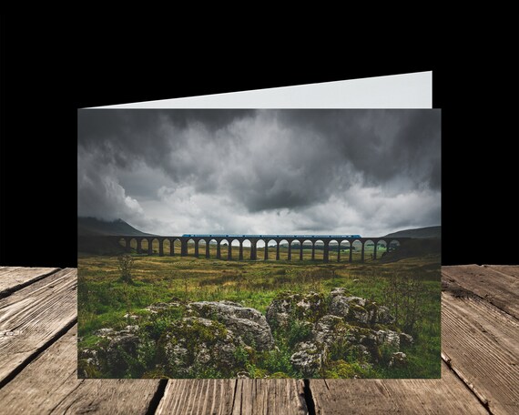 Midland Pullman crossing Ribblehead Viaduct, Settle-Carlisle Railway - Greeting Card