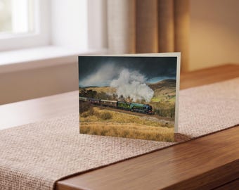 Settle & Carlisle Railway Greeting Card • Tornado storms through Mallerstang