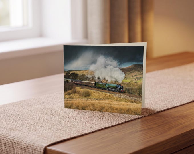 Settle & Carlisle Railway Greeting Card • Tornado storms through Mallerstang