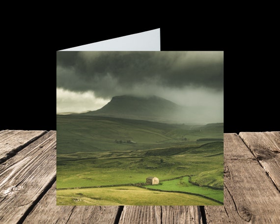 Pen-y-ghent from Warrendale Knotts, Yorkshire Dales - Greeting Card