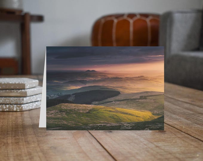 Scotland Greeting Card • Eildon Hills from Skelfhill Pen