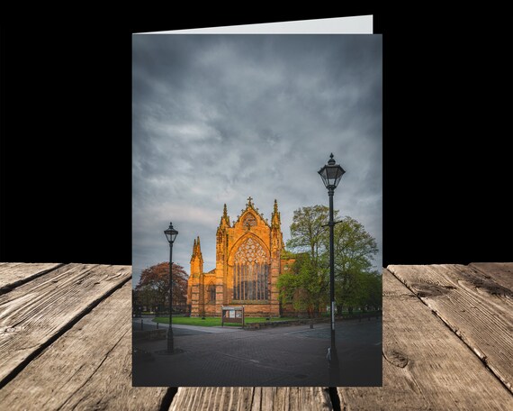 Carlisle Cathedral from Castle Street II, City of Carlisle - Greeting Card