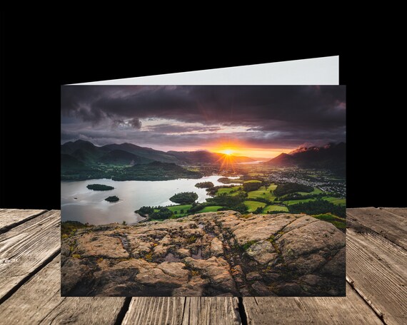 Walla Crag & Derwentwater, Lake District - Greeting Card