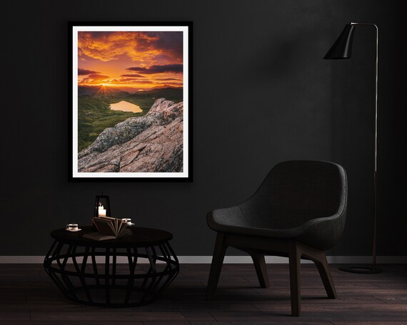 Blea Tarn from Standing Crag, Lake District - Photographic Print