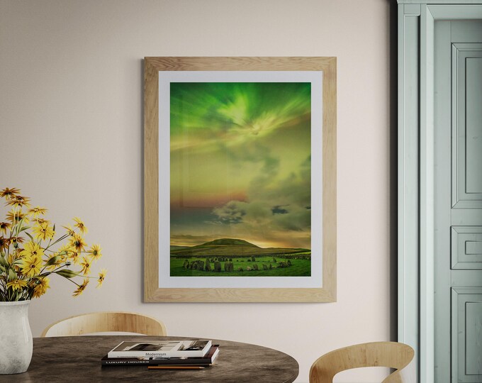 Lake District Fine Art Photograph • Aurora Corona over Sunkenkirk • Unframed Print