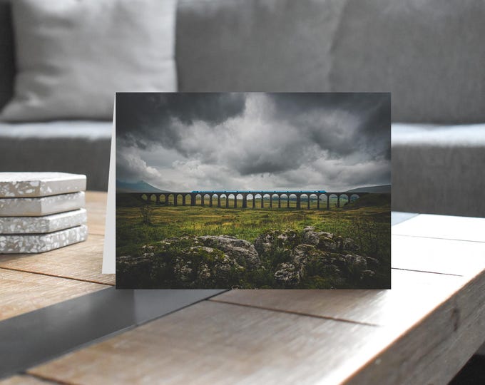 Settle & Carlisle Railway Greeting Card • Midland Pullman traverses Ribblehead Viaduct
