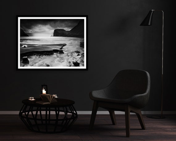 Risin and Kellingin from Tjørnuvík, Faroe Islands - Photographic Print