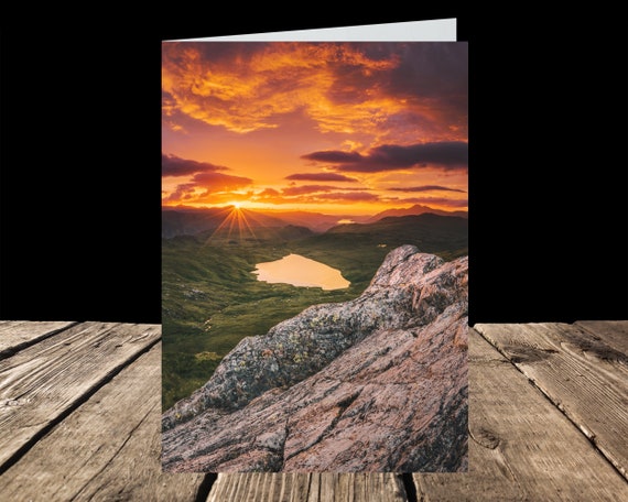 Blea Tarn from Standing Crag, Lake District - Greeting Card