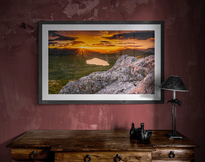Lake District Fine Art Photograph • Blea Tarn beyond Standing Crag • Unframed Print