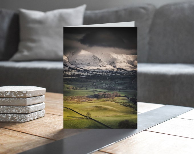 Lake District Greeting Card • Blencathra beyond St John's in the Vale