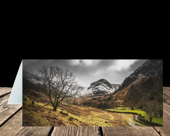 Eagle Crag from Langstrath, Lake District - Greeting Card