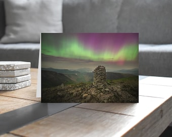 Lake District Greeting Card • Aurora Borealis from Dale Head