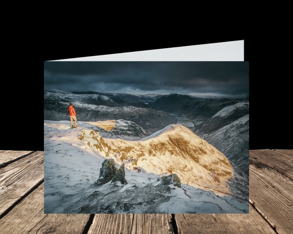 Middle Dodd from Red Screes, Lake District - Greeting Card