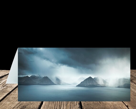 Eysturoy: rising from The Depths, Faroe Islands - Greeting Card