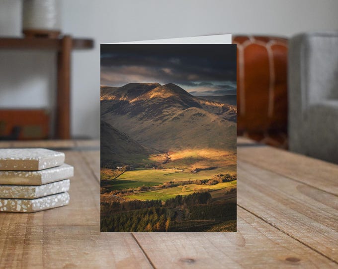 Scotland Greeting Card • Saddle Yoke above Moffat Dale