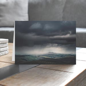 Scotland Greeting Card • Teviotdale towards the Eildons