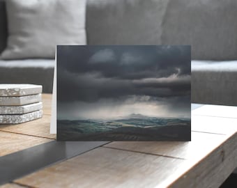 Scotland Greeting Card • Teviotdale towards the Eildons