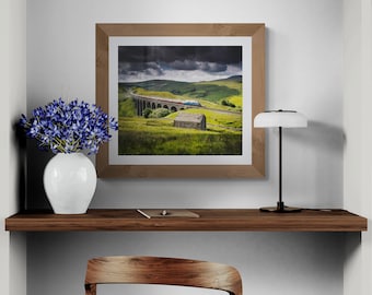 Settle & Carlisle Railway Fine Art Photograph • Sir Nigel Gresley crosses Arten Gill Viaduct • Unframed Print