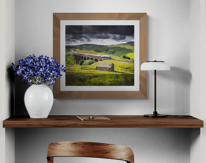 Settle & Carlisle Railway Fine Art Photograph • Sir Nigel Gresley crosses Arten Gill Viaduct • Unframed Print