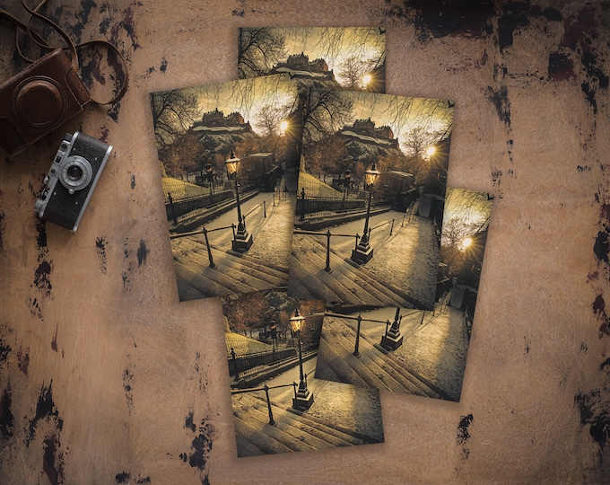 Edinburgh Castle Greeting Card Set • Scotland Collection • 5 Pack with Envelopes