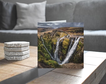 Iceland Greeting Card • Glymur