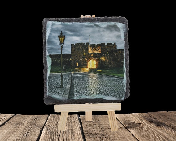 De Ireby's Tower: Carlisle Castle I, City of Carlisle - Rock Slate Coaster