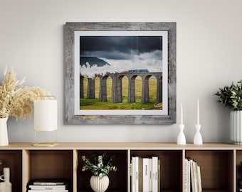 Settle & Carlisle Railway Fine Art Photograph • Sir Nigel Gresley crosses Ribblehead Viaduct • Unframed Print