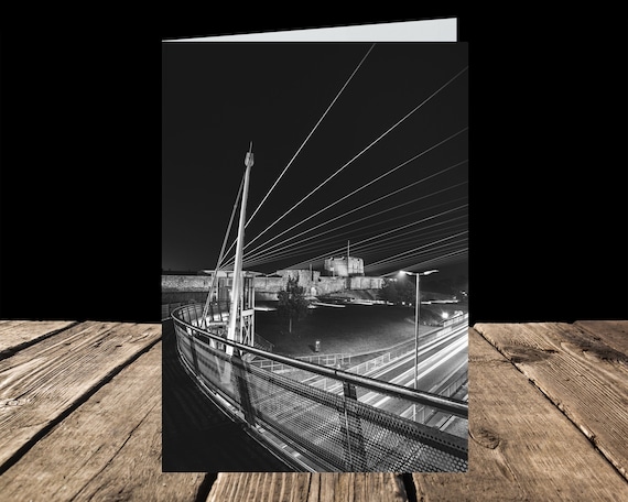 Carlisle Castle from Irish Gate Bridge I, City of Carlisle - Greeting Card