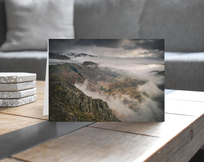 Lake District Greeting Card • Far Easedale below Calf Crag