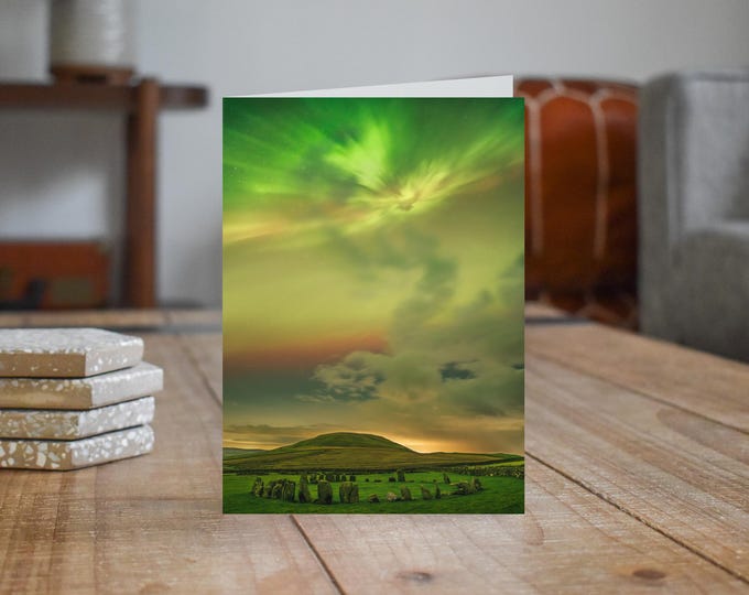 Lake District Greeting Card • Aurora Corona over Sunkenkirk