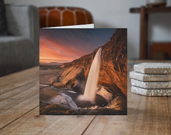 Seljalandsfoss - Iceland - Blank Greeting Card