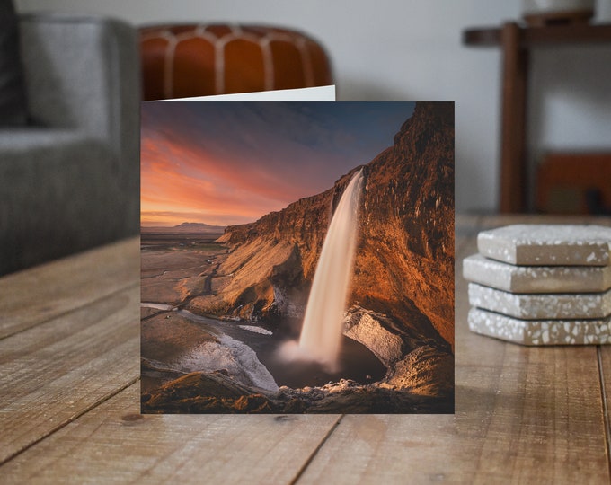 Seljalandsfoss - Iceland - Blank Greeting Card