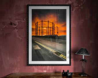 City of Carlisle Fine Art Photograph • Carlisle Gas Works from Rome Street • Unframed Print