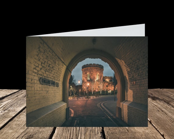 Carlisle Citadel from Collier Lane, City of Carlisle - Greeting Card