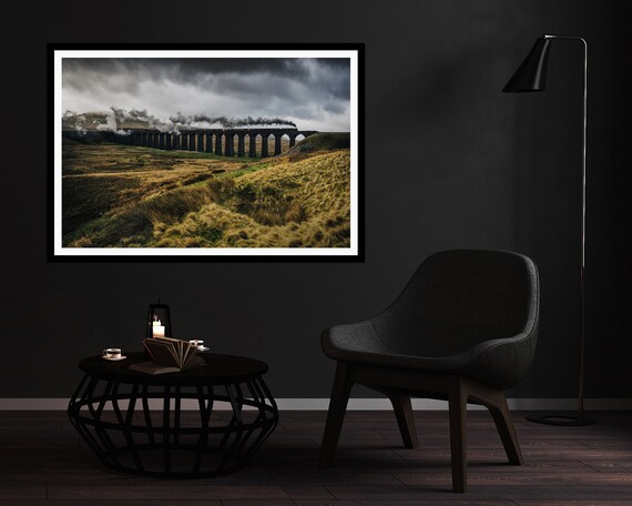 Sierra Leone crosses Ribblehead Viaduct I, Settle-Carlisle Railway - Photographic Print