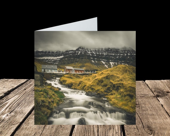 Myllá, Kunoy, Faroe Islands - Greeting Card