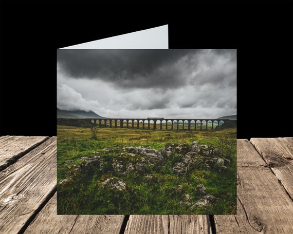 Ribblehead Viaduct from Batty Green I, Settle-Carlisle Railway - Greeting Card
