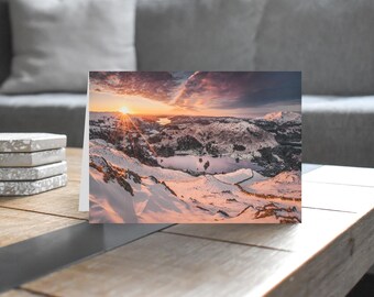 Lake District Greeting Card • Rydal Water and Windermere from Nab Scar