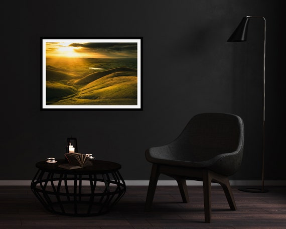 Over Water from Little Sca Fell, Lake District - Photographic Print