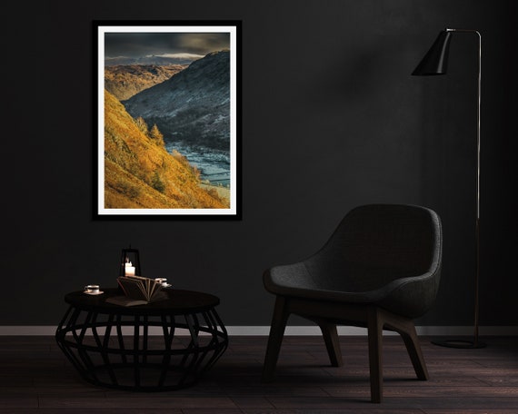 Helvellyn beyond Borrowdale, Lake District - Photographic Print