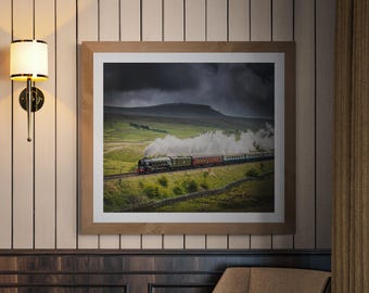 Settle & Carlisle Railway Fine Art Photograph • Tornado passes Pen-y-ghent • Unframed Print