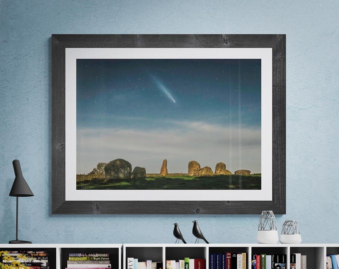 Vale of Eden Fine Art Photograph • Comet A3 over Long Meg and Her Daughters • Unframed Print