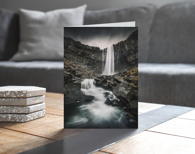 Faroe Islands Greeting Card • Fossá