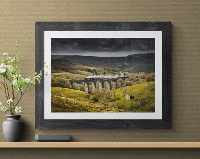 Settle & Carlisle Railway Fine Art Photograph • Northern Belle crosses Dent Head Viaduct • Unframed Print