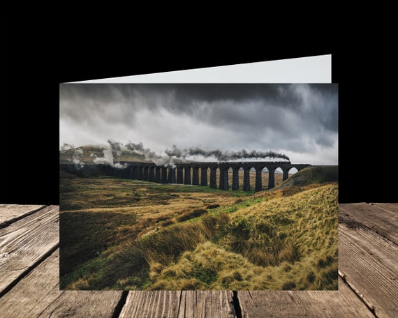 Sierra Leone crosses Ribblehead Viaduct I, Settle-Carlisle Railway - Greeting Card