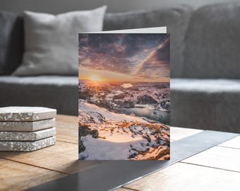 Lake District Greeting Card • Rydal Water and Windermere beyond Nab Scar
