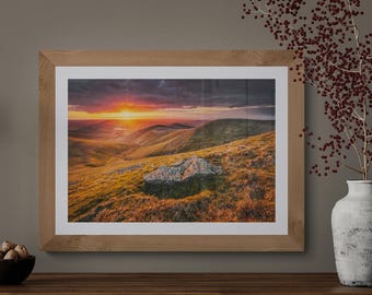 Lake District Fine Art Photograph • Over Water from Great Sca Fell • Unframed Print