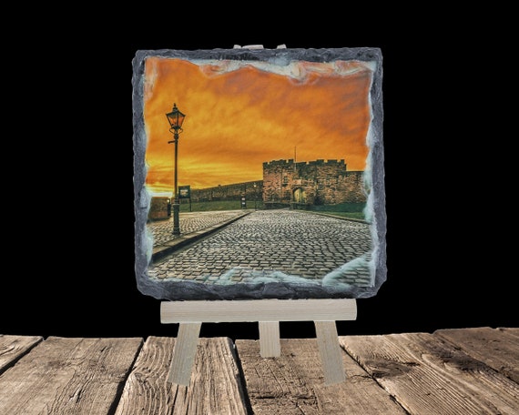 De Ireby's Tower: Carlisle Castle XI, City of Carlisle - Rock Slate Coaster